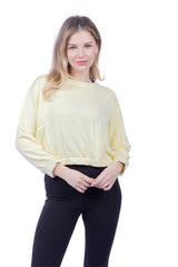 Ivy Boxy Cropped Modal Pullover - Sunny