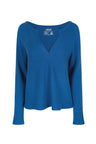 Jules Waffle Knit Organic Cotton V-Neck Pullover