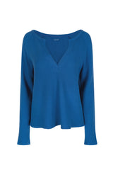 Jules Waffle Knit Organic Cotton V-Neck Pullover