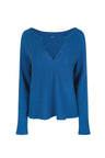 Jules Waffle Knit Organic Cotton V-Neck Pullover