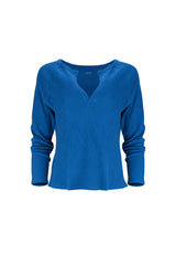 Jules Waffle Knit Organic Cotton V-Neck Pullover