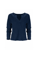 Jules Waffle Knit Organic Cotton V-Neck Pullover