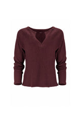 Jules Waffle Knit Organic Cotton V-Neck Pullover