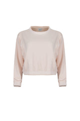 Ivy Boxy Cropped Modal Pullover - Rose Quartz