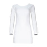 Jenna Long Sleeve Open Back Cotton Mini Dress - Ivory