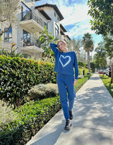 Heart-to-Heart Cotton Drawstring Sweatpant