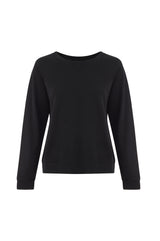 Melody Everyday Organic Cotton Pullover Sweatshirt - Black
