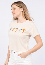 Cropped Everyday Organic Cotton Tee - Shrooms