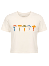 Cropped Everyday Organic Cotton Tee - Shrooms