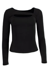Paige Cotton Long Sleeve Cutout Top