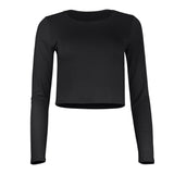 Runa Modal Long Sleeve Cropped Top - Black