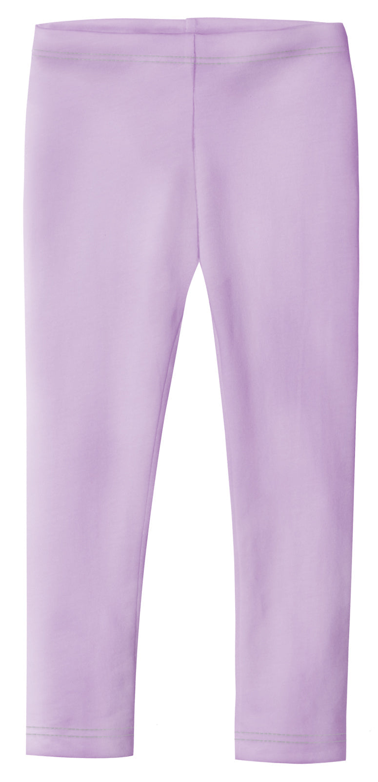 Girls Soft 100% Cotton Solid Colored Leggings | Lavender