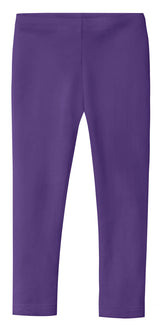 Girls Soft 100% Cotton Solid Colored Leggings | Purple