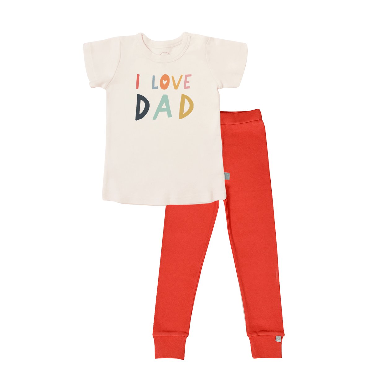 short sleeve pajama set | love dad watermelon