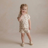 Organic Drop Shoulder Tee & Shorts Set - Horses