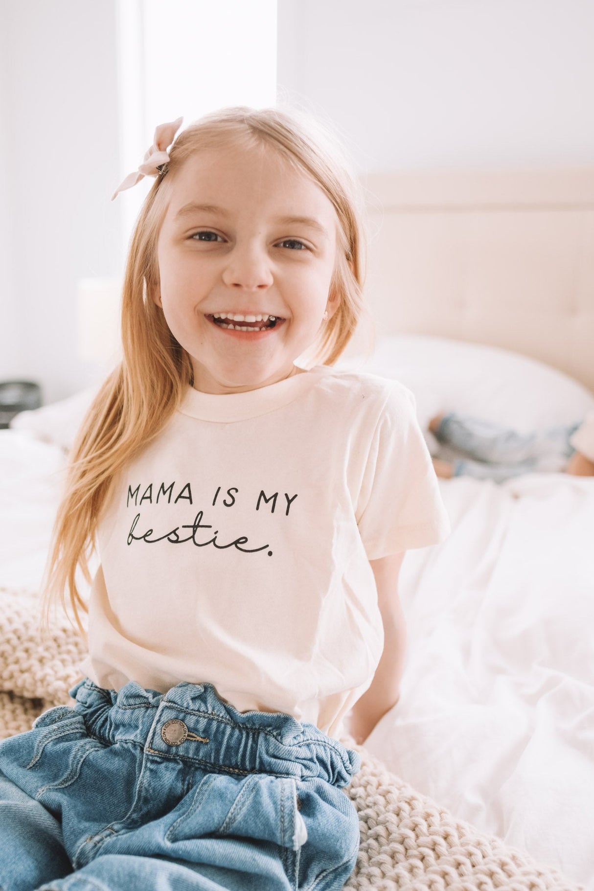 Mama Is My Bestie Organic Kids T-shirt
