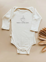Mama's Coffee Date Organic Bodysuit Long Sleeve