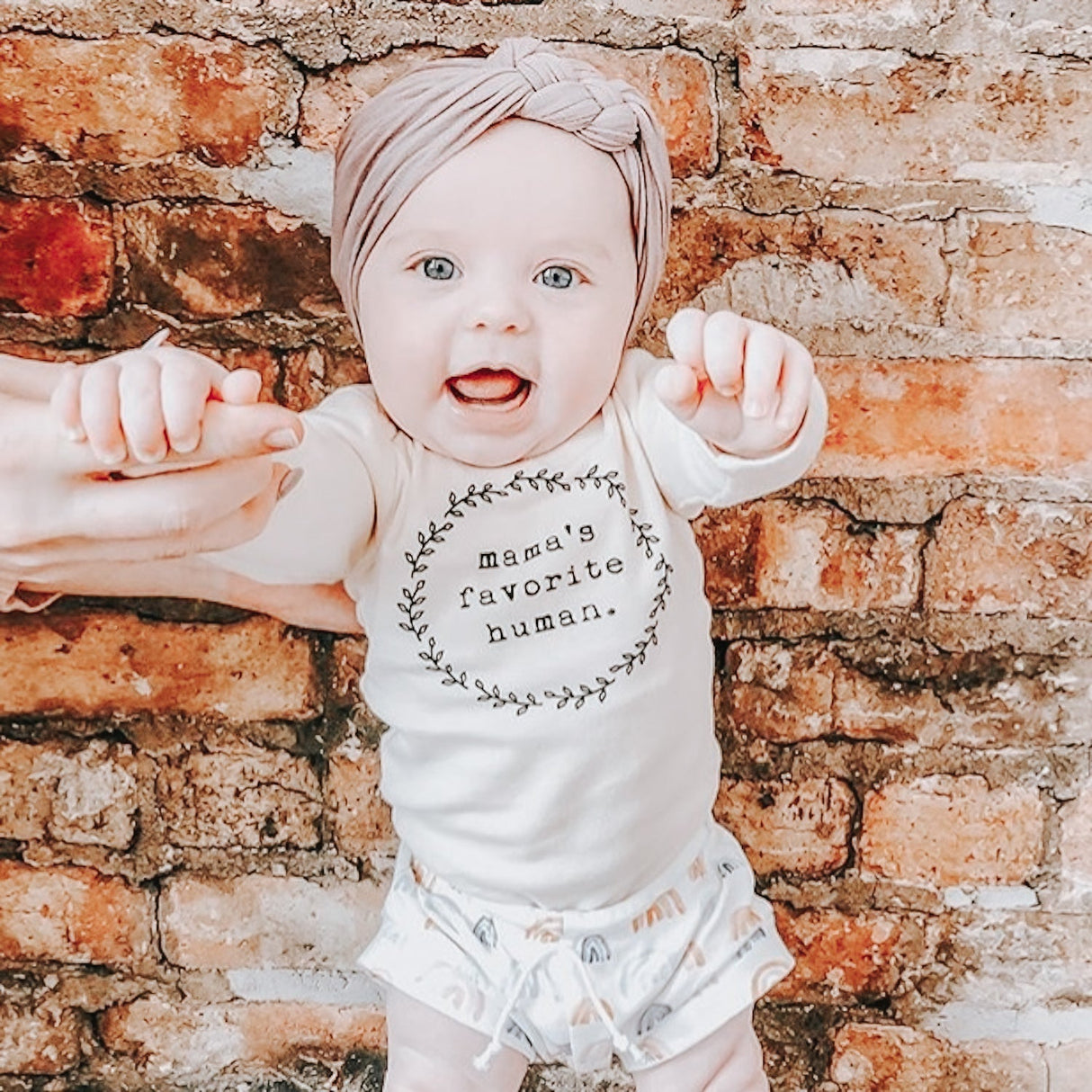 Mama's Favorite Human Organic Bodysuit Long Sleeve