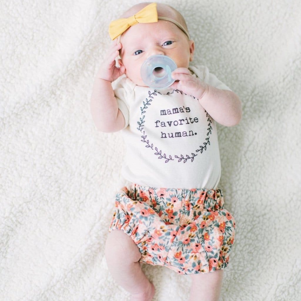 Mama's Favorite Human Organic Baby Bodysuit