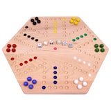 Aggravation Wahoo Marble Board Game, Double-Sided, Hand Painted