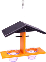 Oriole Bird Feeder, Double-Cup Jelly Oriole Feeder with Pegs for Orange Halves
