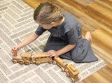 Wooden Toy Train Play Set, 24" Long, Kid-Safe Finish, Amish-Made