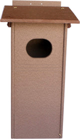 Wood Duck Bird House, Made with Durable Poly Lumber, Post-Mount Design