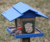 Classic Bird Feeder with Suet Holder and Peanut Feeder, Eco-Friendly Poly Lumber, Post-Mount
