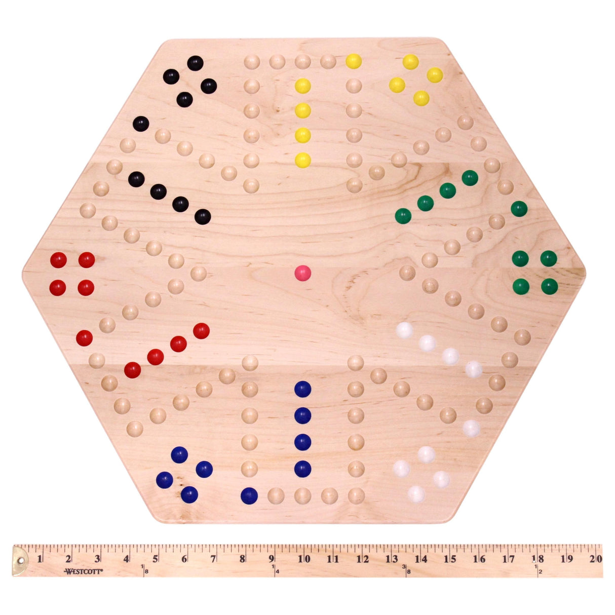 Aggravation Wahoo Marble Board Game, Double-Sided, Hand Painted