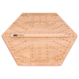 Solid Oak 16" Wide Aggravation Game Board, Unpainted Holes, Double-sided