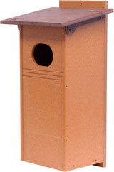 Wood Duck Bird House, Made with Durable Poly Lumber, Post-Mount Design