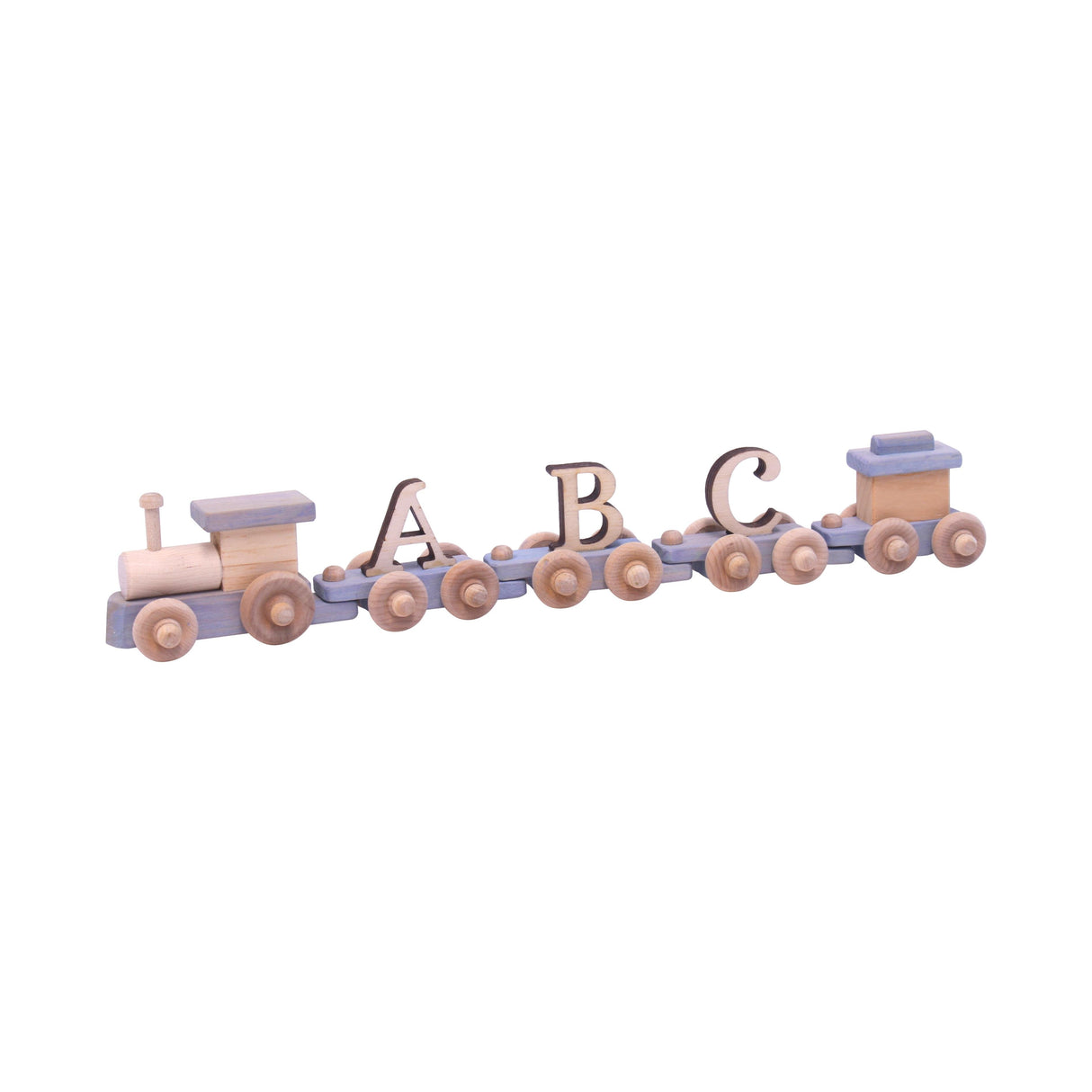 AmishToyBox.com Wooden Name Train Toy, Custom ABC Letter Train, Amish-Made