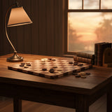 Maple/Walnut Hardwood 18" Chess and Checkers Wooden Game Board