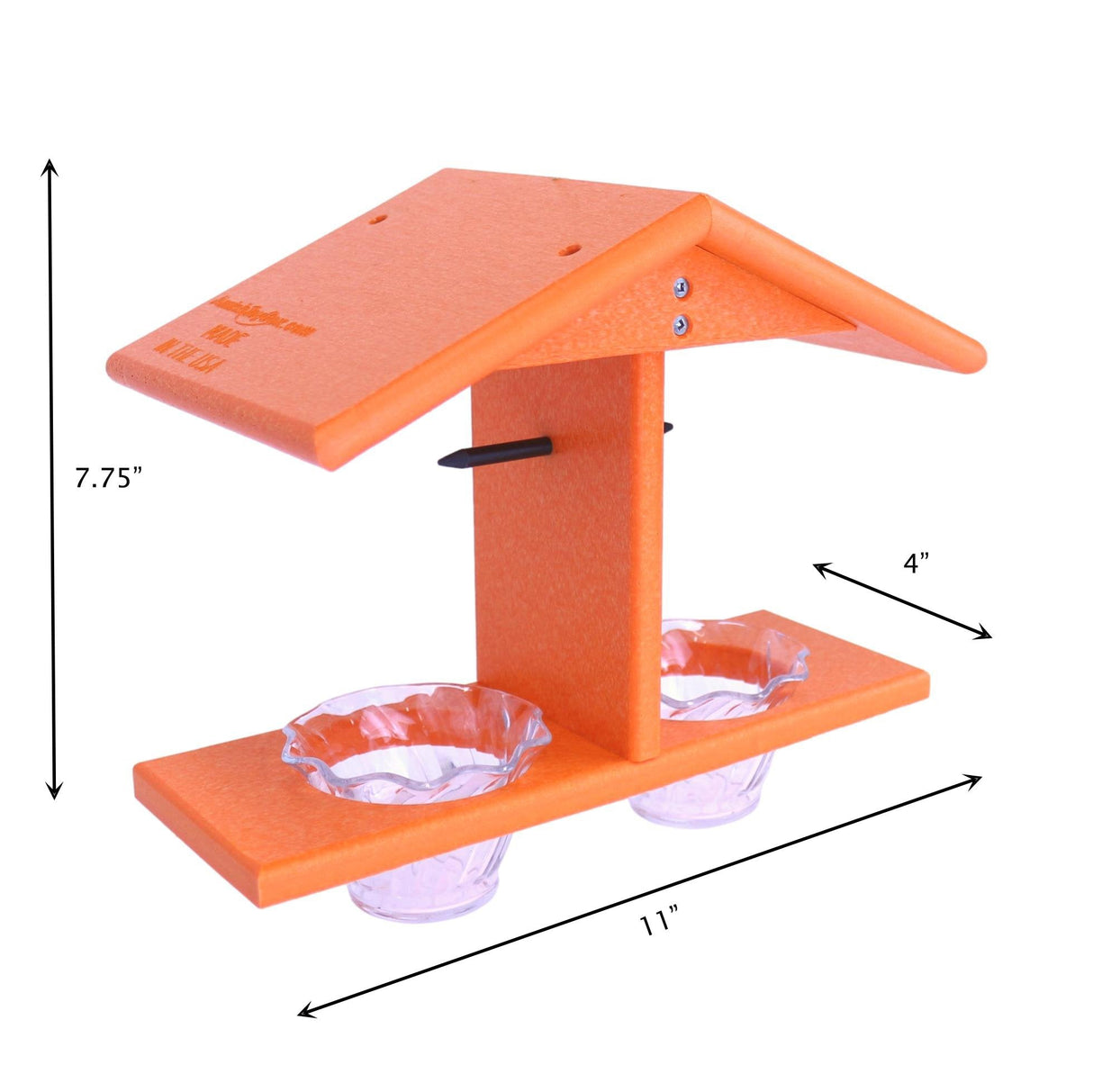Oriole Bird Feeder, Double-Cup Jelly Oriole Feeder with Pegs for Orange Halves