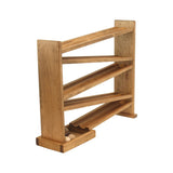 Wooden Ball Roller Racetrack Toy, Amish-Made, with 8 Wooden Balls