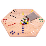 Aggravation Wahoo Marble Board Game, Double-Sided, Hand Painted