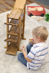 Amish-Made, Handcrafted Wooden Car Roller Racetrack Action Toy