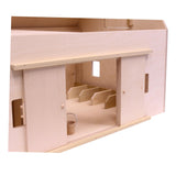 Amish-Made Large Wooden Hip-Roof Barn Toy, Unfinished