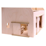 Amish-Made Large Wooden Hip-Roof Barn Toy, Unfinished