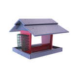 Classic Bird Feeder with Suet Holder and Peanut Feeder, Eco-Friendly Poly Lumber, Post-Mount