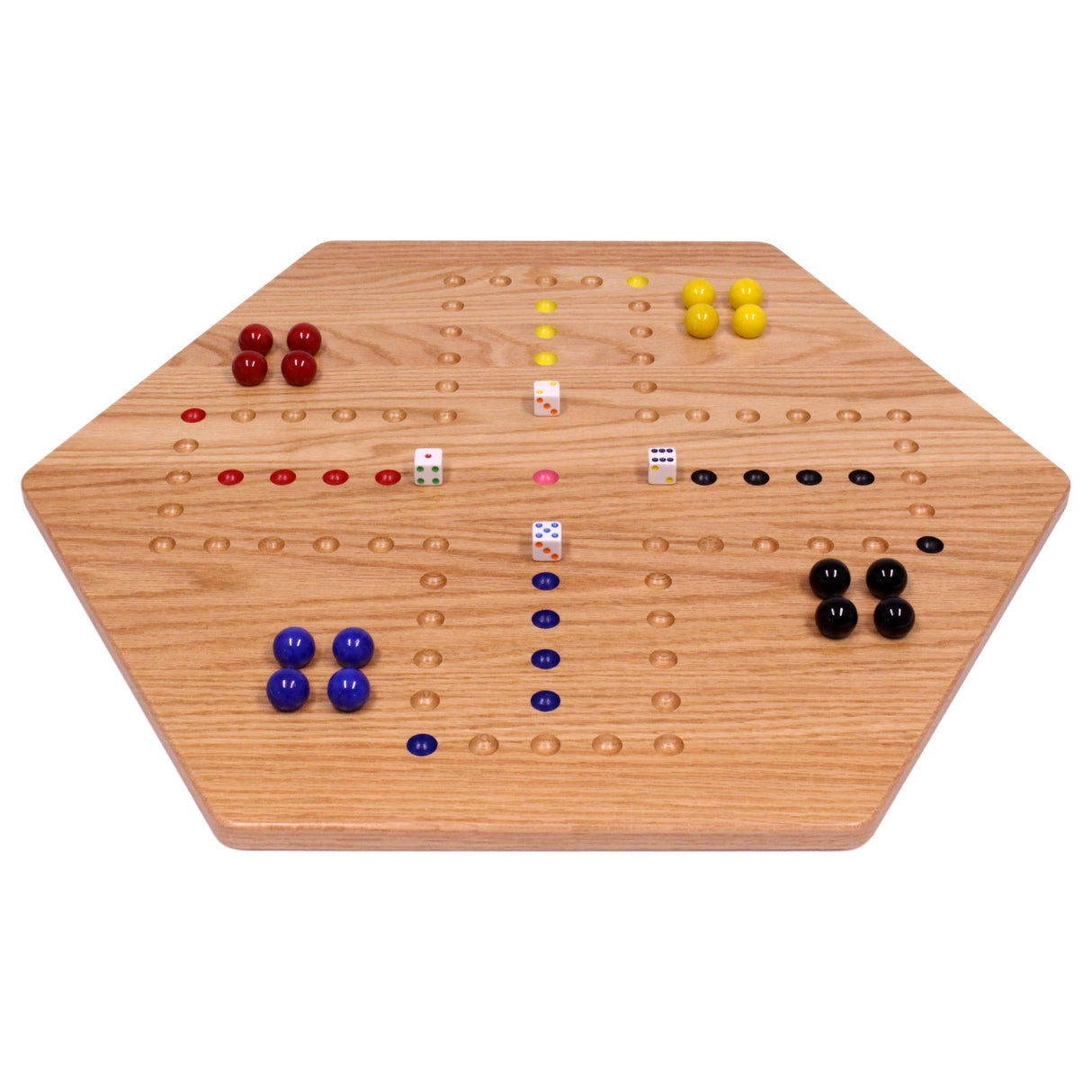 Aggravation Wahoo Marble Board Game, Double-Sided, Hand Painted