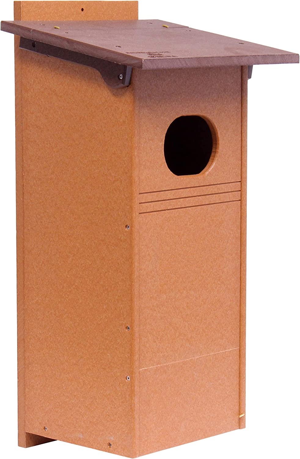 Wood Duck Bird House, Made with Durable Poly Lumber, Post-Mount Design
