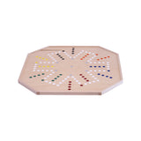 Aggravation and Chinese Checkers Combo Game Board Set - 25" Wide - Maple Wood - with Large 1" Marbles and Dice