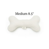 Boba & Vespa Plush Hemp Dog Bone Toy for Gentle Chewers | Soft & Squeaker Free