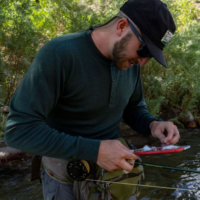 Midweight - Men's Long Sleeve Henley 100% Merino Wool