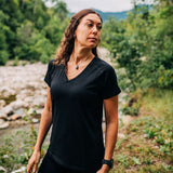 Microweight - Women's Wool V-Neck T-Shirt Woolverino