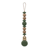 Metal-Free Beaded Silicone and Beech Wood Pacifier Clips