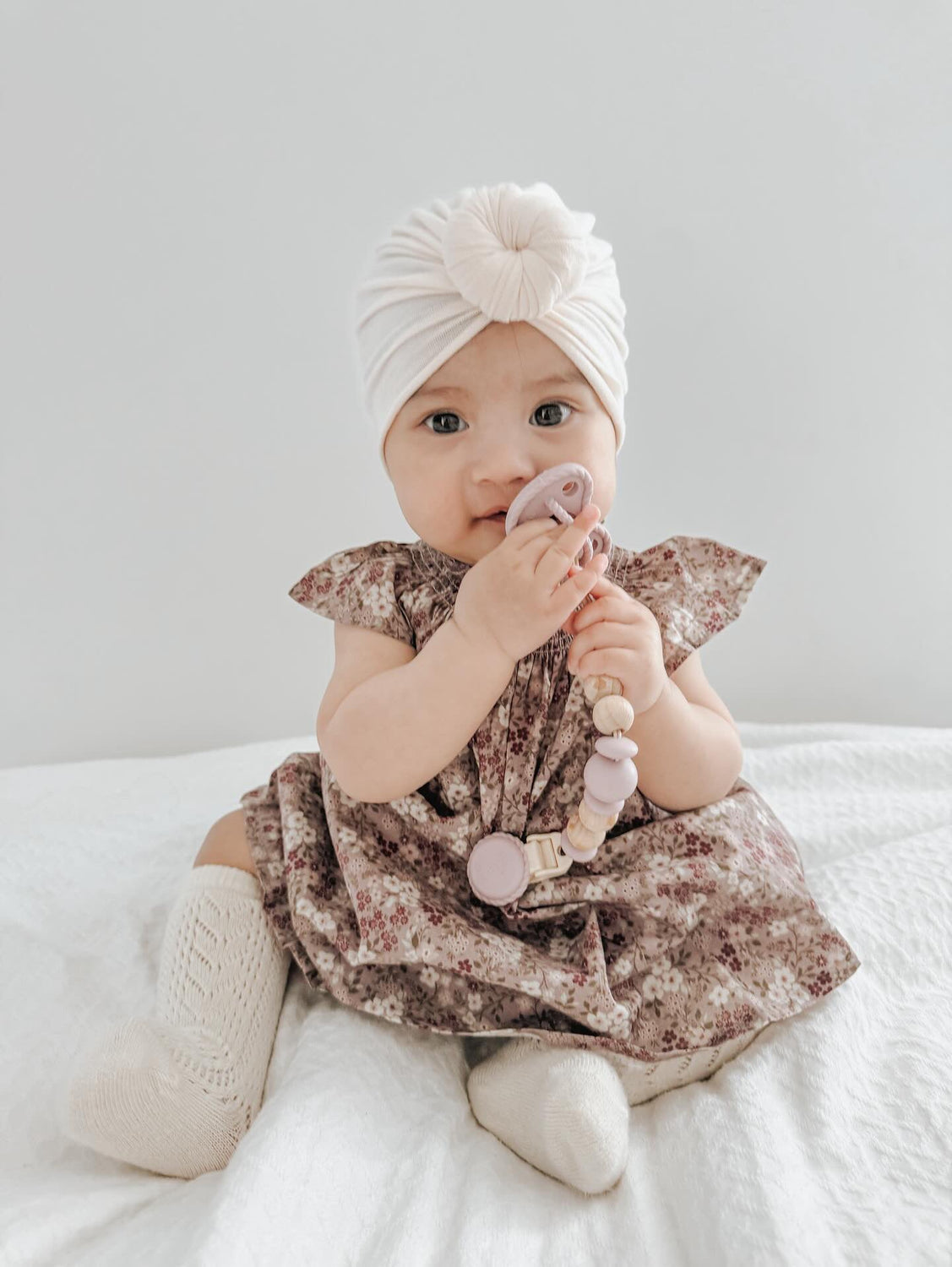 Metal-Free Beaded Silicone and Beech Wood Pacifier Clips