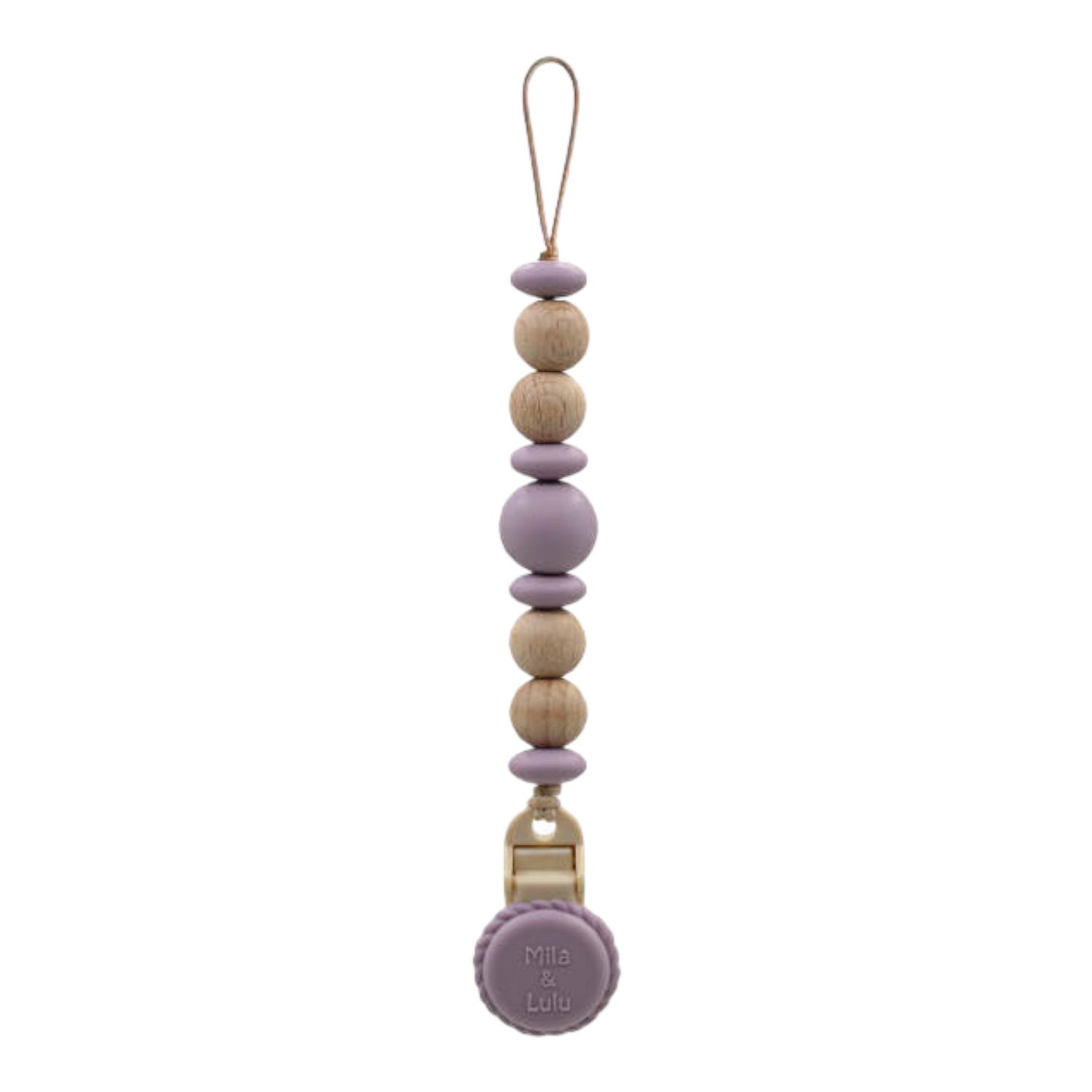 Metal-Free Beaded Silicone and Beech Wood Pacifier Clips