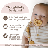 Orthodontic Shape Silicone Baby Pacifiers (Set of 2)